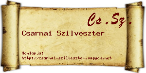 Csarnai Szilveszter névjegykártya
